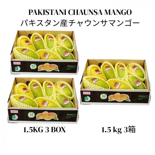 パキスタン産チャウンサマンゴー 1.5kg 3箱