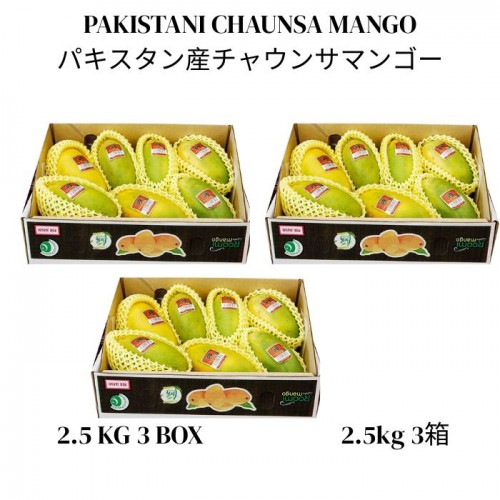パキスタン産チャウンサマンゴー 2.5kg 3箱